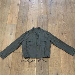 Olive Green Rails Women's Silk Lend Jacket